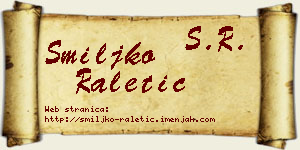 Smiljko Raletić vizit kartica